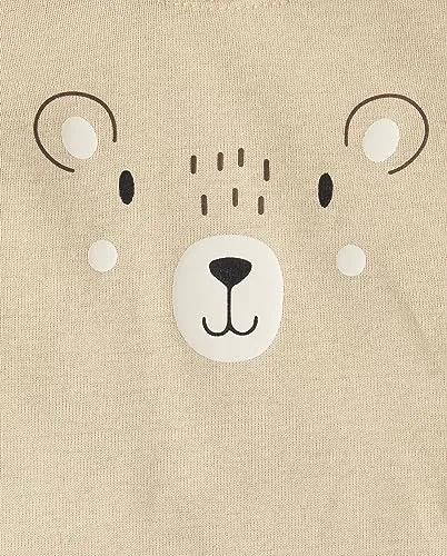 The Children's Place Baby Boy's and Newborn Long Sleeve Bodysuits 4-Pack, Lil Critter 4 Pack, 6-9 Months