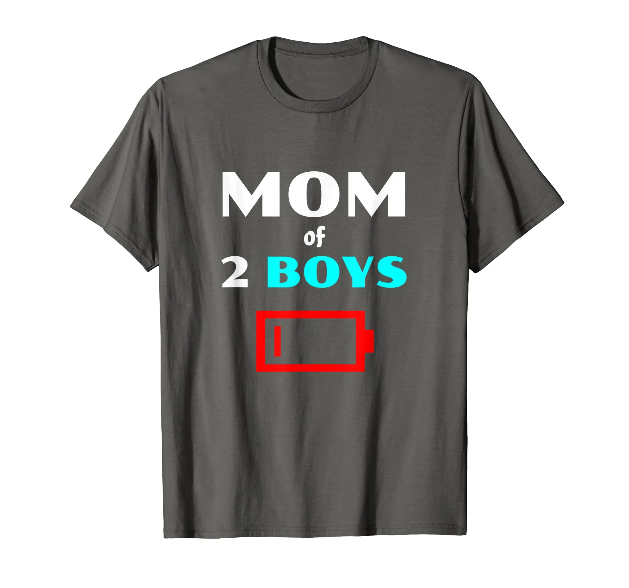 Tired Mom Of 2 Boys Mother With Two Sons Funny Gift T Shirt