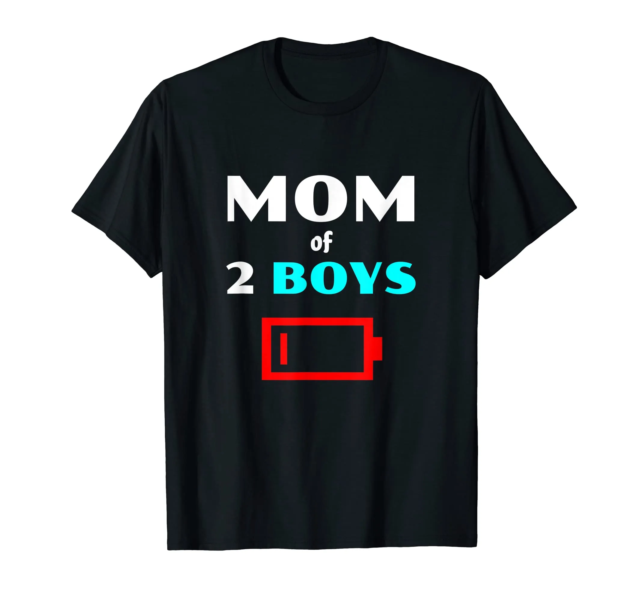 Tired Mom Of 2 Boys Mother With Two Sons Funny Gift T Shirt