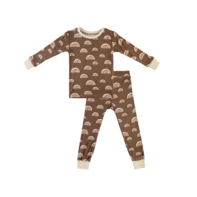 Toddler/Kids Bamboo Pajamas - Coffee Rainbow