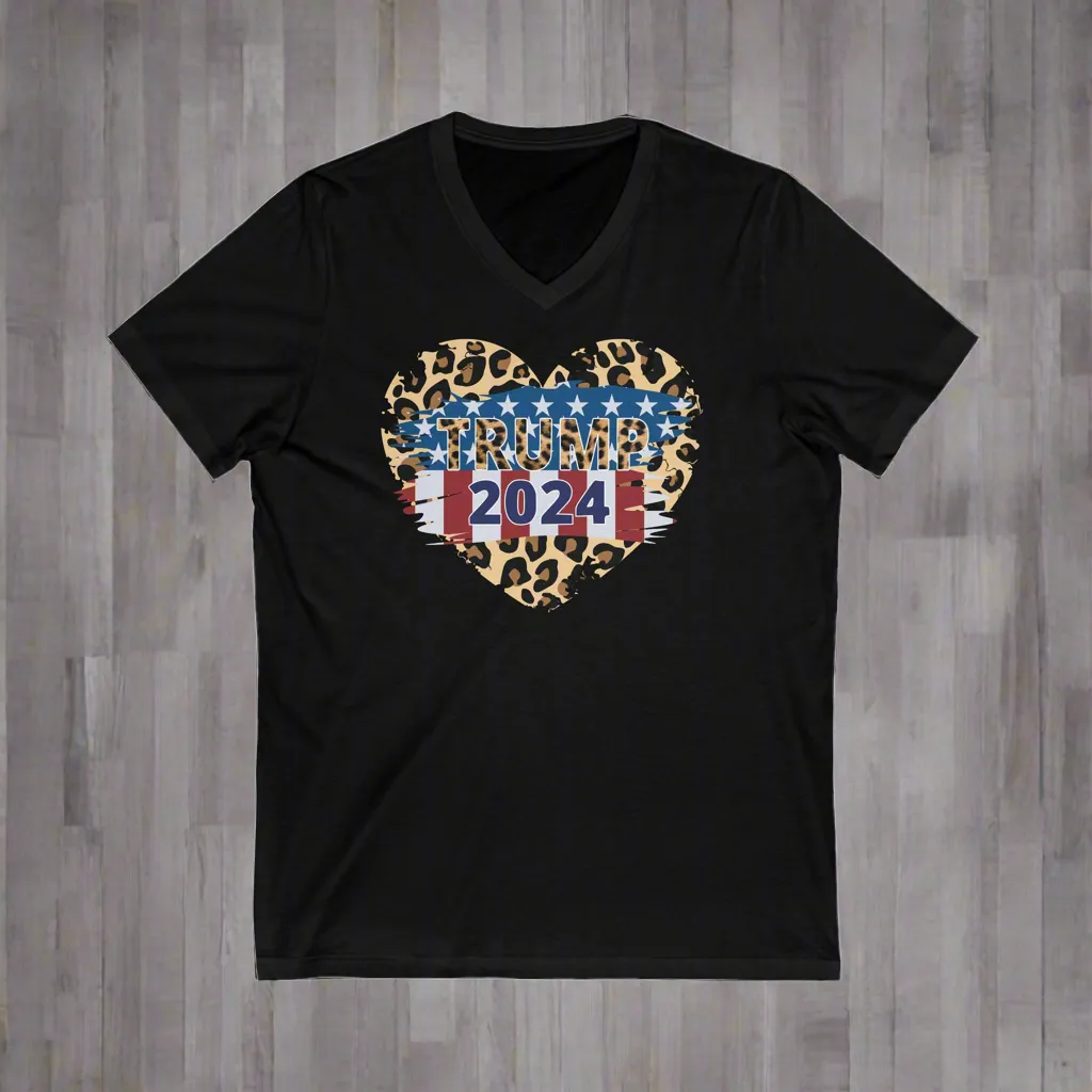 Trump Heart 2024 V-Neck Tee