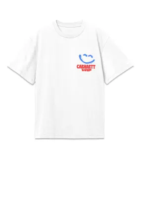 W' S/S Happy Script T-Shirt - White