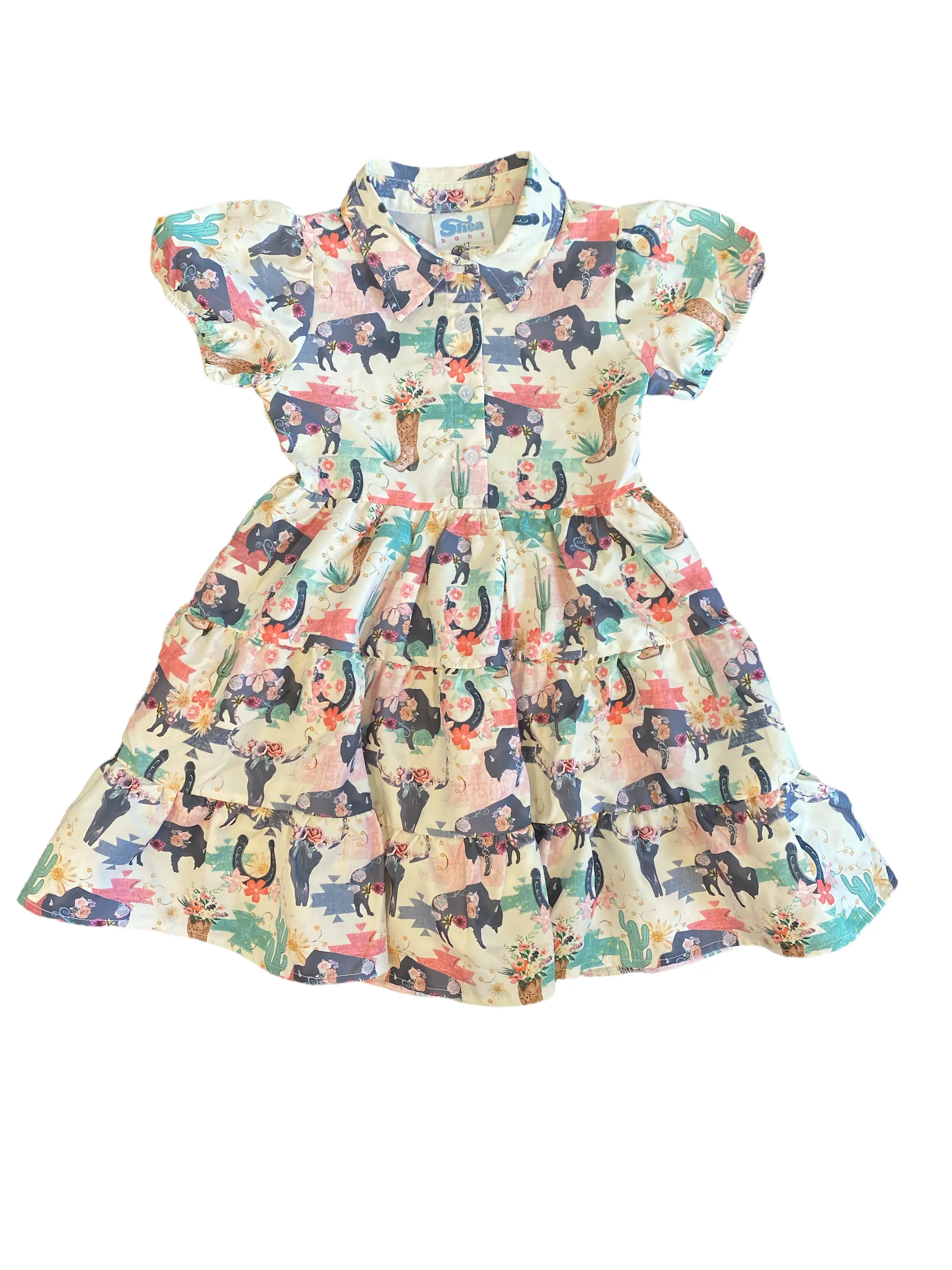 Wild Buffalo Flow Dress Baby (0-18M)