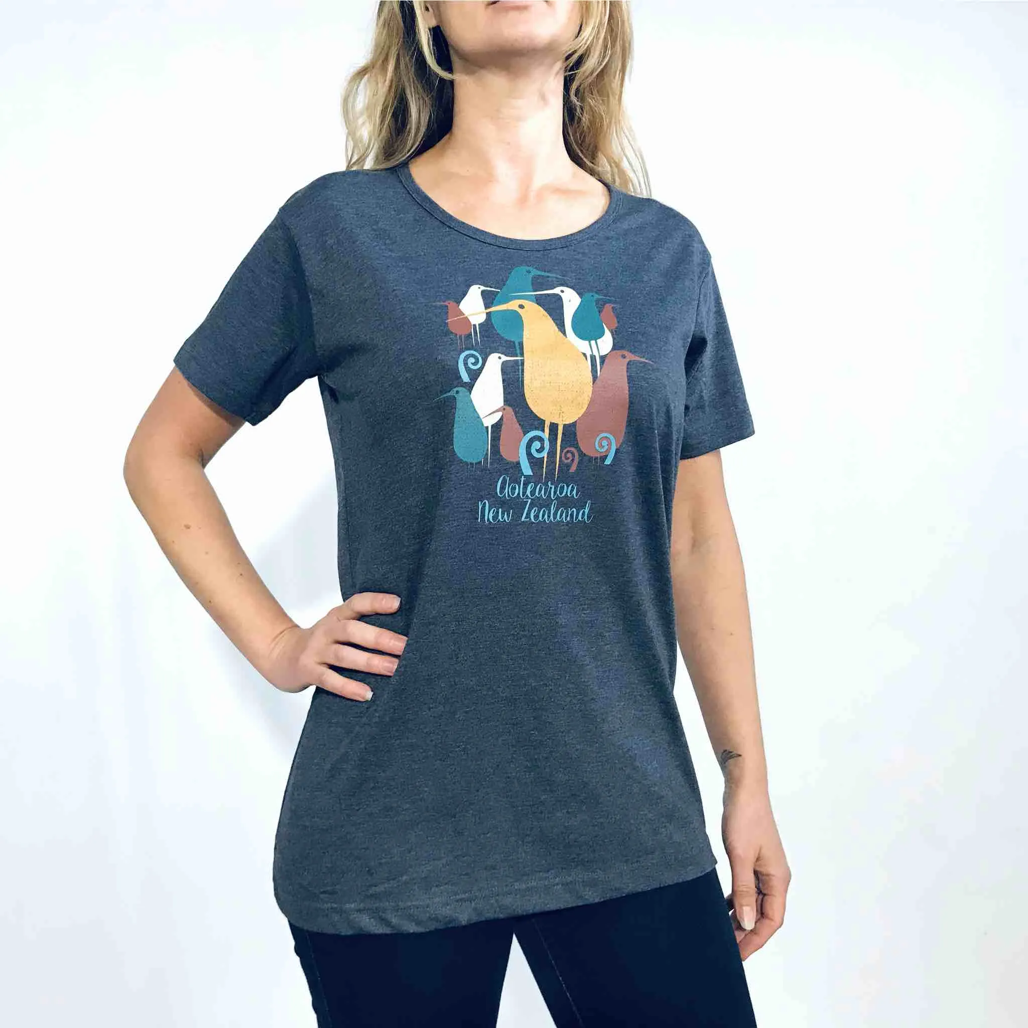 Womens New Zealand T Shirt - Kiwi Crowd