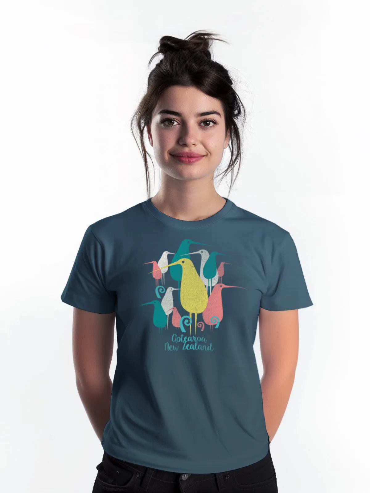 Womens New Zealand T Shirt - Kiwi Crowd